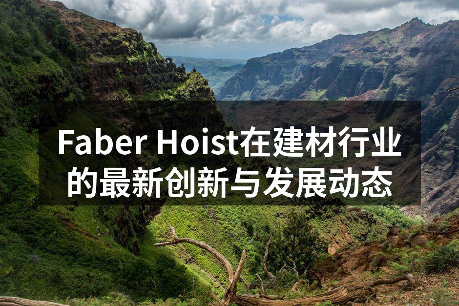 Faber Hoist在建材行业的最新创新与发展动态